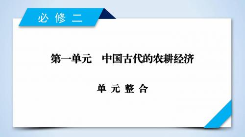 2019年高考历史岳麓版一轮复习(课件)：必修2 第1单元 必修2 单元 整合1