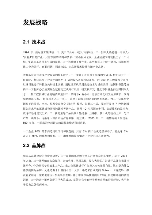 三一发展战略