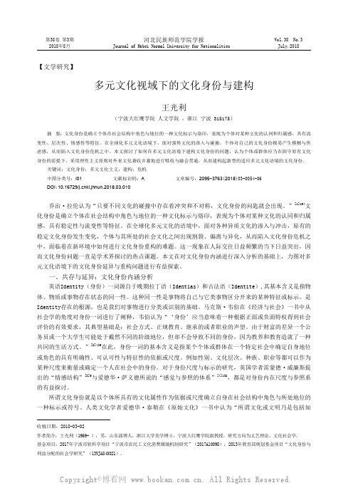 多元文化视域下的文化身份与建构