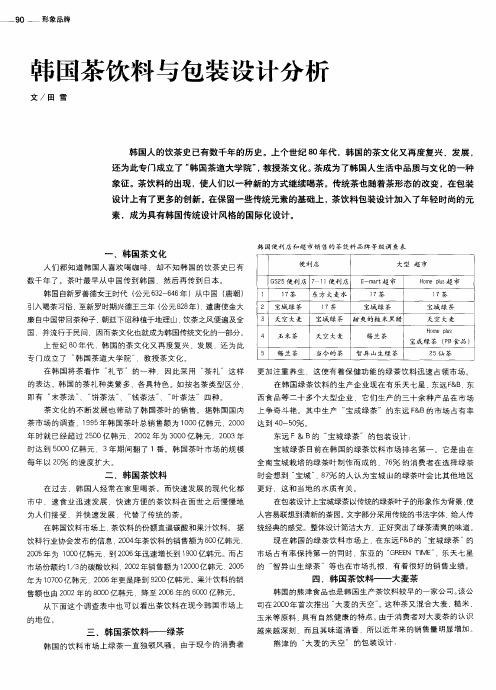 韩国茶饮料与包装设计分析