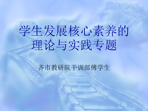 学生发展核心素养的理论与实践专题