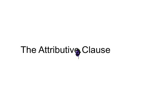 The Attributive Clause(定语从句)高三英语课件