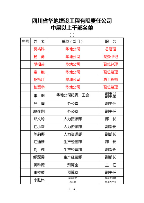 四川省华地建设工程有限责任公司