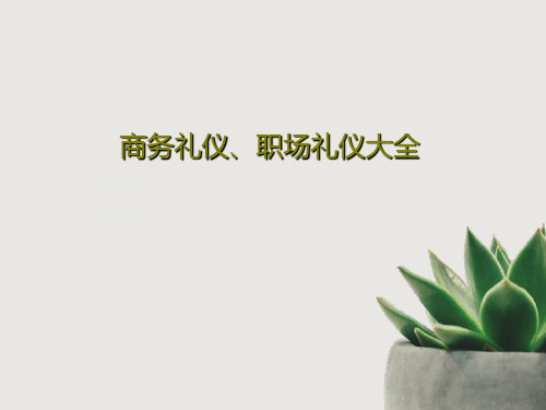 商务礼仪、职场礼仪大全82页PPT