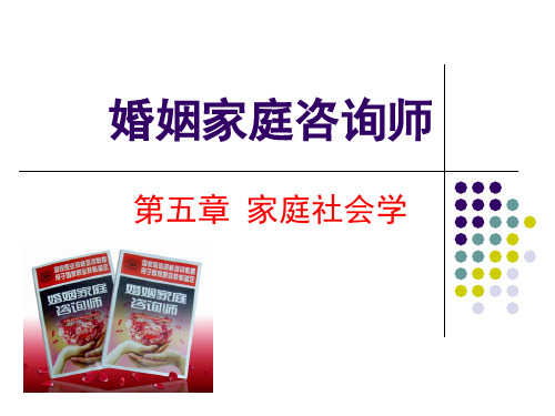 婚姻家庭咨询师讲义