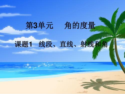 直线、射线、线段的认识