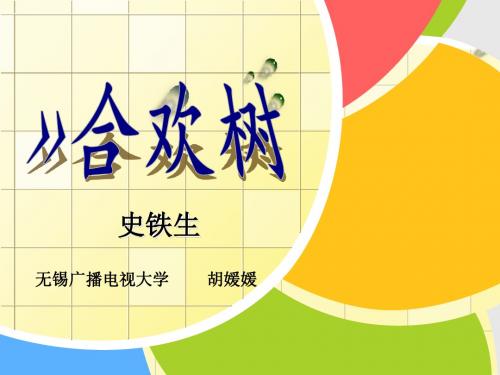 《合欢树》说课PPT