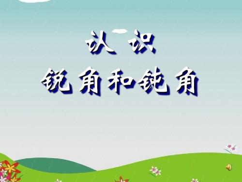 《认识锐角和钝角》角的初步认识PPT课件