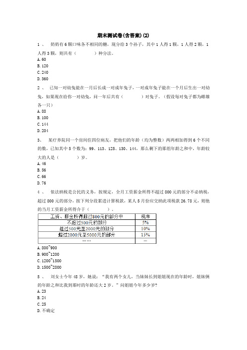 【三套试卷】济南市小学六年级数学下册期末精品测试题带答案