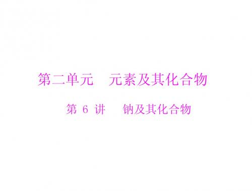 2013年高考化学一轮复习课件(人教版)：第二单元 第6讲 钠及其化合物