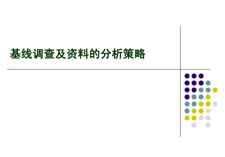 战略管理-基线调查及资料的分析策略(pdf 52)