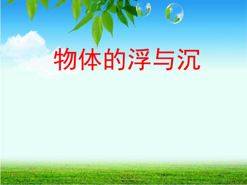 《物体的浮与沉》优质课课件