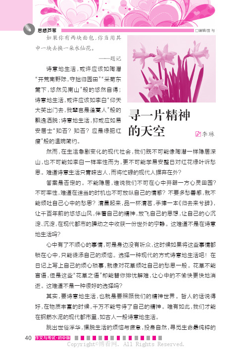 寻一片精神的天空