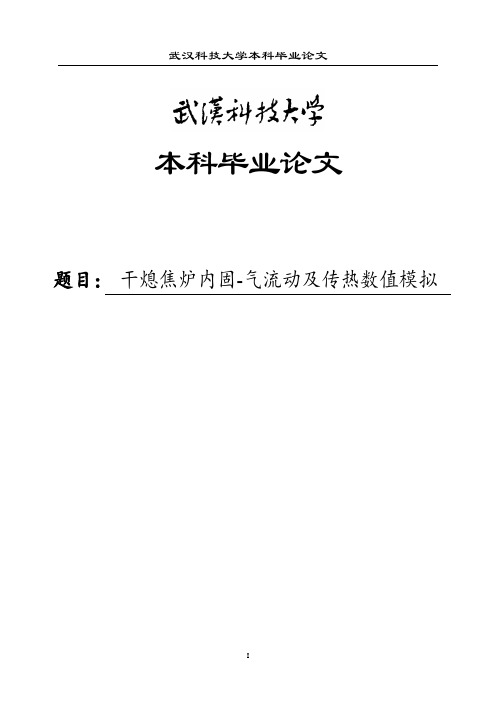 干熄焦炉内固-气流动及传热数值模拟本科毕业论文