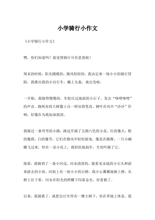 小学骑行小作文