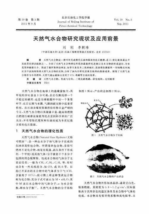 天然气水合物研究现状及应用前景