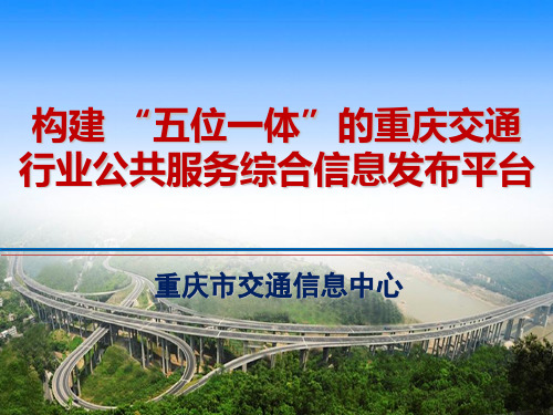 交通行业公共服务综合信息平台41页PPT文档