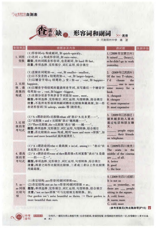 形容词和副词——英语