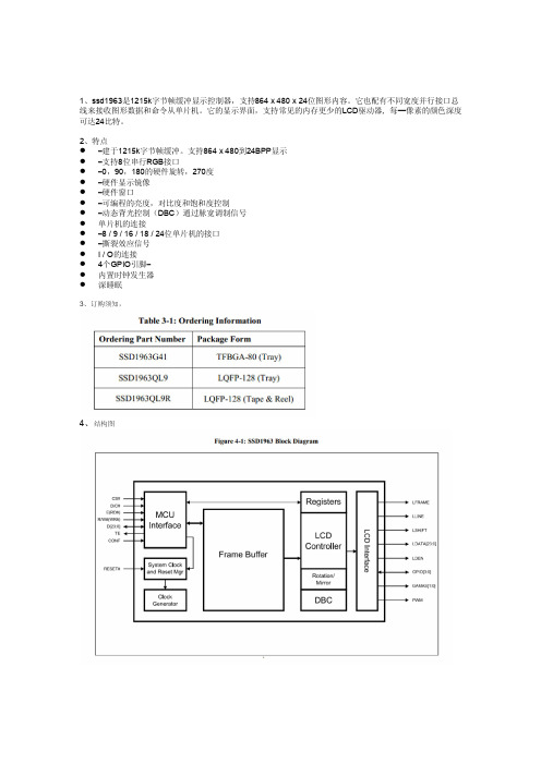 SSD1963中文资料介绍