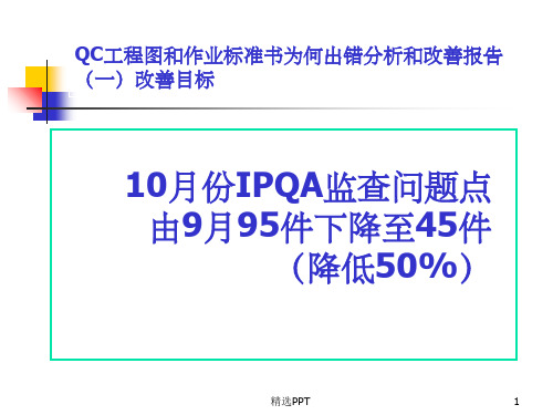 QC工程图,作标出错分析及改善报告