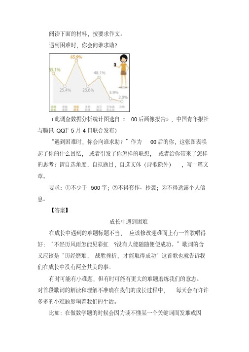 材料作文“遇到困难时,你会向谁求助”写作指导及范文