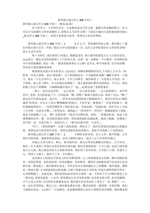 游凤凰山游记作文800字初三