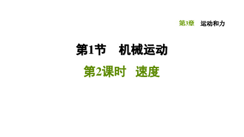 浙教版科学七年级下册课件-3.1.2 速度