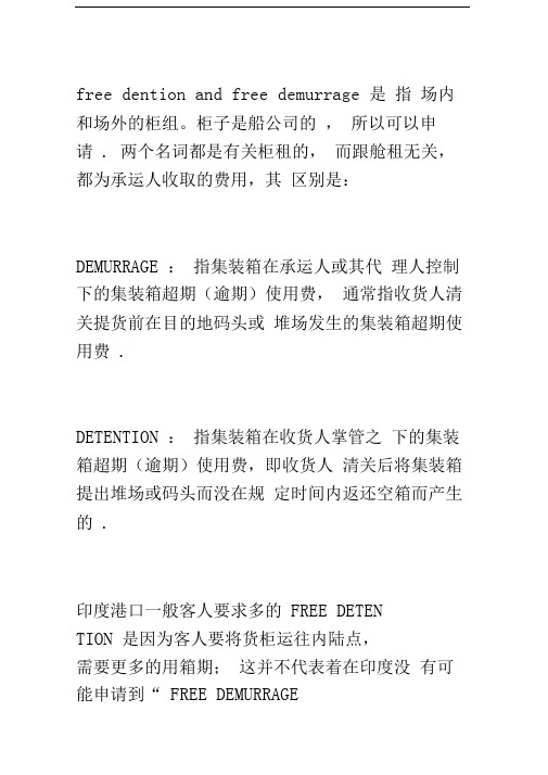 海运附加费术语