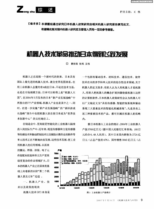 机器人技术革命推动日本得到飞跃发展