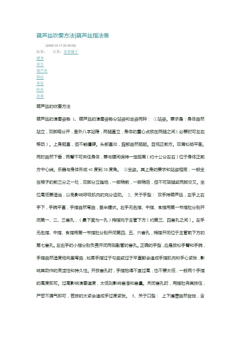 葫芦丝演奏技巧大全,让你爱上葫芦丝