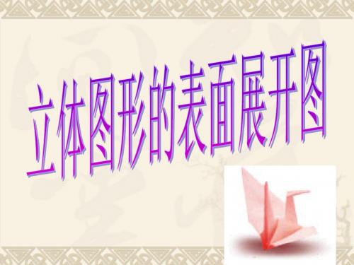 4.3立体图形的表面展开图good