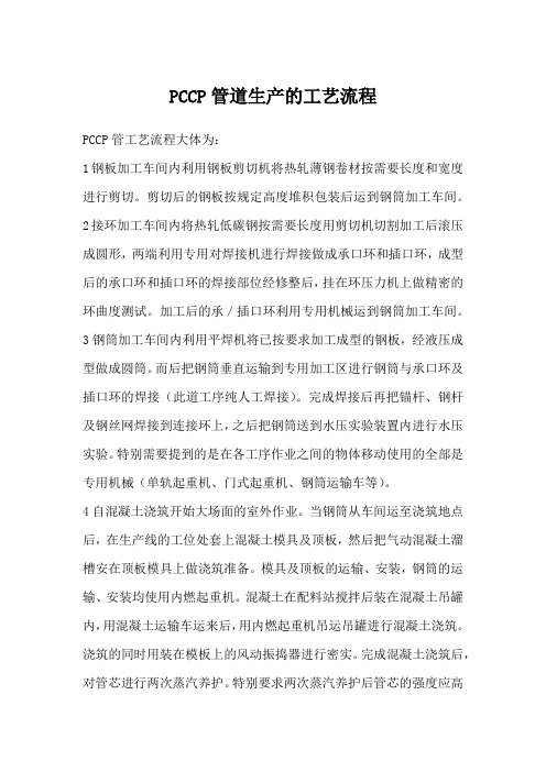PCCP管道生产的工艺流程