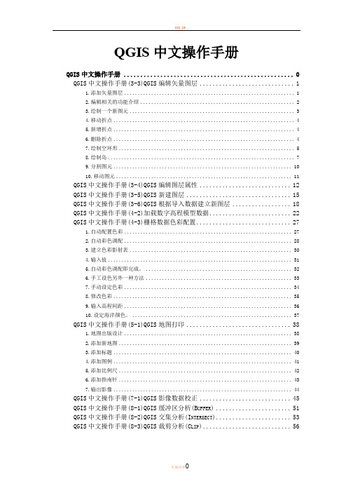 QGIS中文操作手册