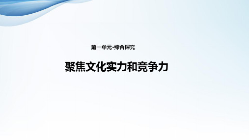 高中思想政治必修3教学课件【教学课件】《综合探究 聚焦文化实力和竞争力》(人教)