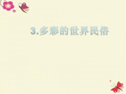 沪教版品社五下《多彩的世界民俗》ppt课件1
