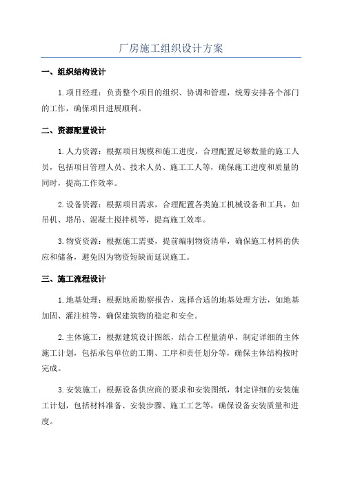 厂房施工组织设计方案