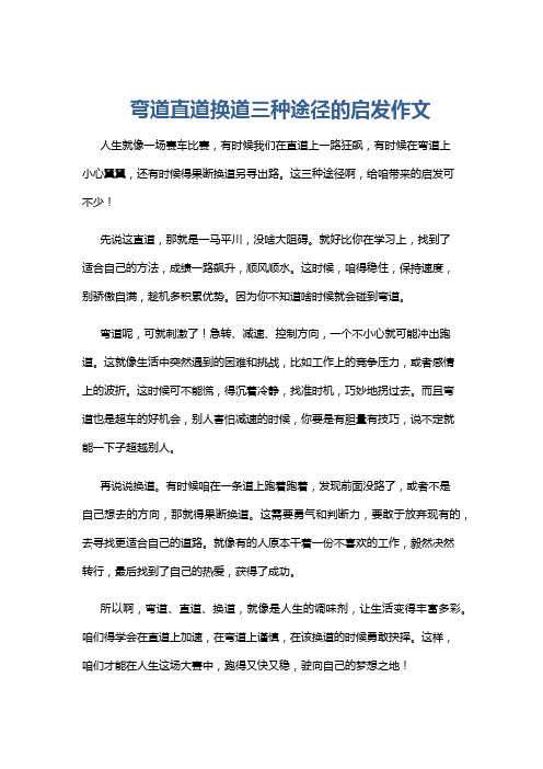 弯道直道换道三种途径的启发作文