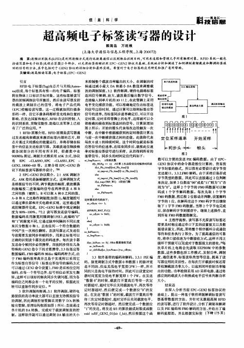 超高频电子标签读写器的设计