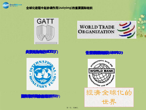 高中历史 专题八第三课经济全球化的世界课件 人民版必修2