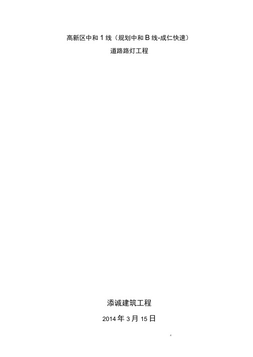 路灯工程自评报告
