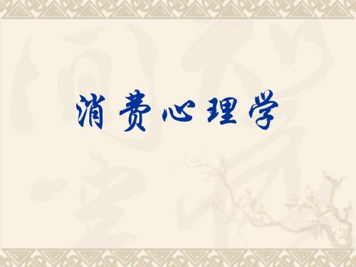 消费心理学培训资料(共45张PPT)