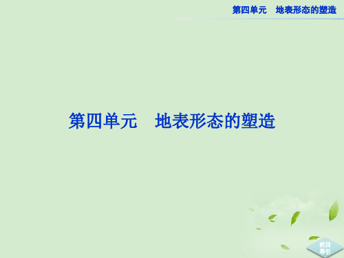 高考地理一轮复习 第一部分第四单元第一讲 营造地表形态的力量课件 新人教版