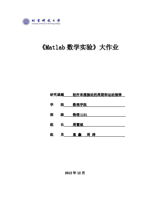 北京科技大学数学大作业物理组
