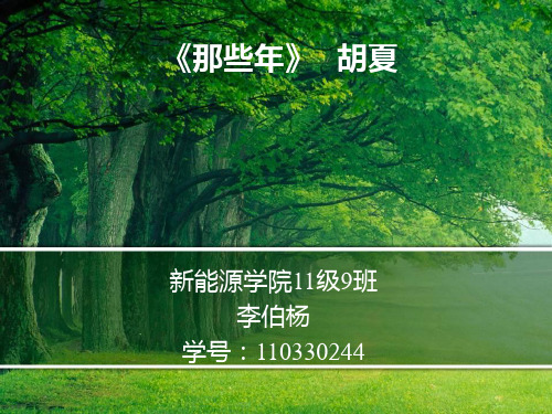 《那些年》音乐鉴赏