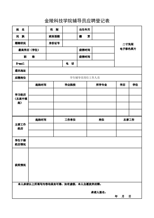 金陵科技学院辅导员