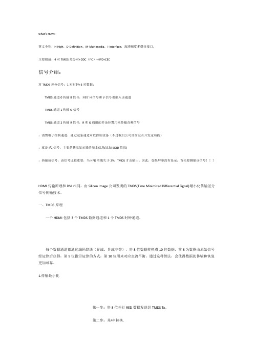 HDMI接口简介---分辨率 时钟频率 lane速率计算
