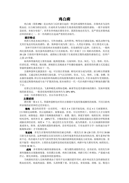 鸡白痢