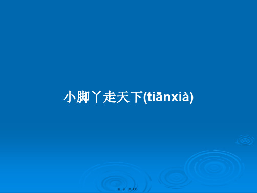 小脚丫走天下学习教案