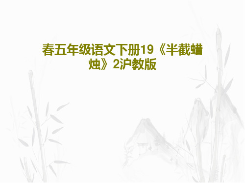 春五年级语文下册19《半截蜡烛》2沪教版35页PPT