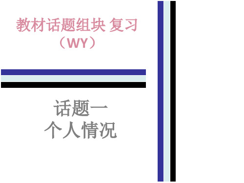 中考英语(外研版)总复习课件：教材话题组块复习1.话题